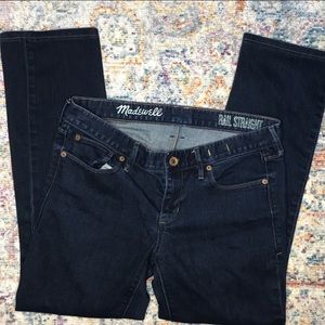 Madewell Dark Rinse Rail Straight